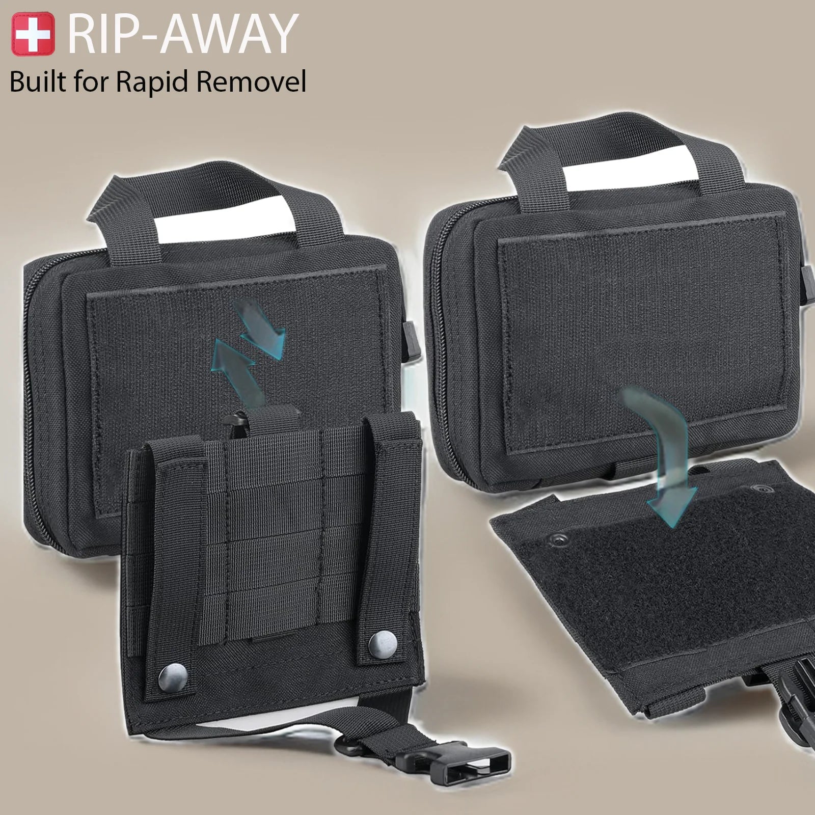 Survival First Aid Kits Tactical EMT Pouch Rip Away Molle Medical Pouches IFAK Emergency Survival Bag for Travel Outdoor Hiking