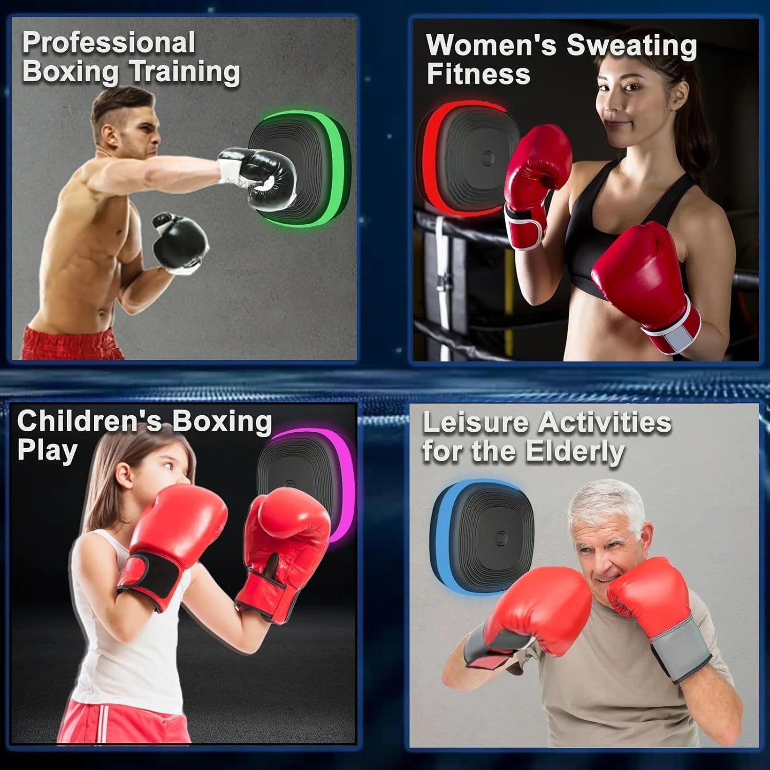New Split Music Boxing Machine Smart Bluetooth Wall Mounted Touch Screen Music Boxing Trainer Gym Home Electronic Boxing Target