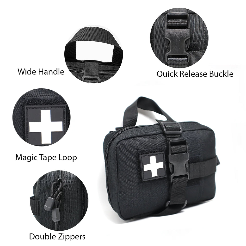 Survival First Aid Kits Tactical EMT Pouch Rip Away Molle Medical Pouches IFAK Emergency Survival Bag for Travel Outdoor Hiking