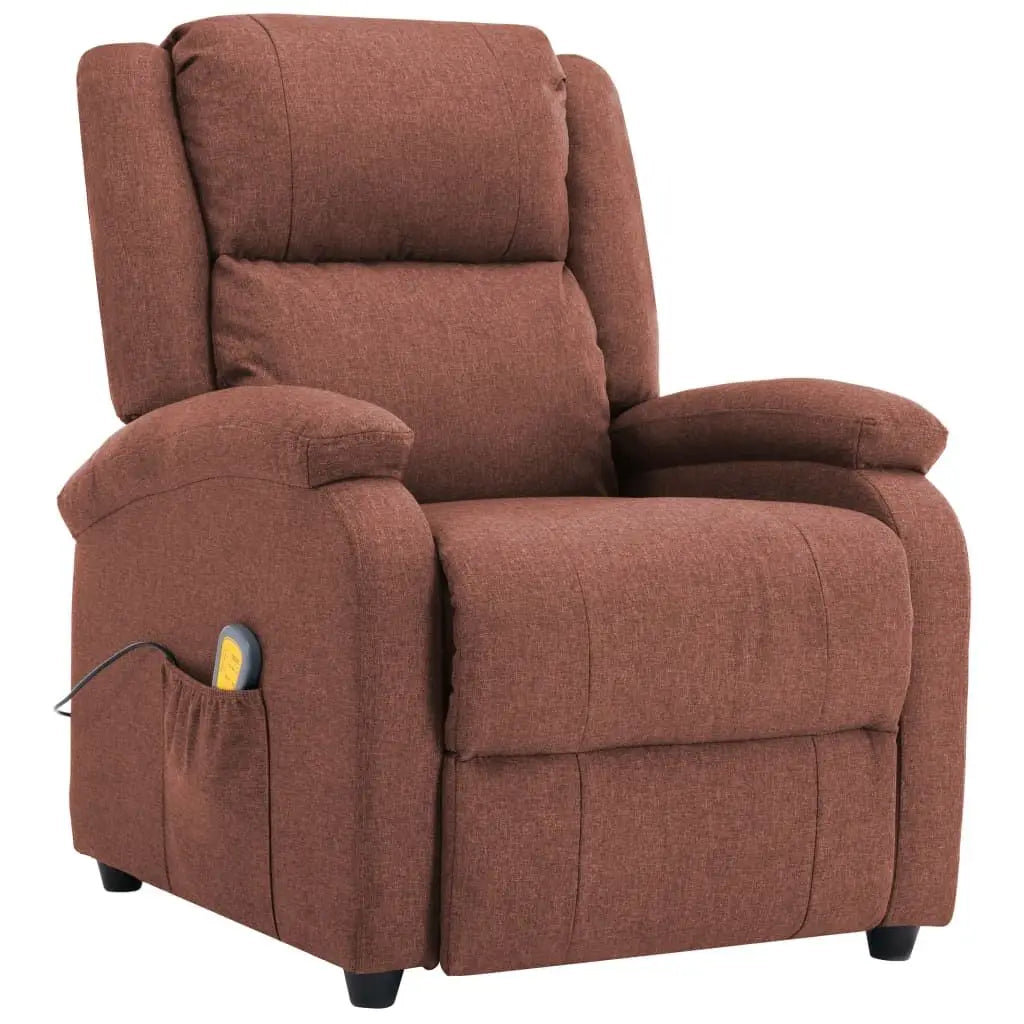 Brown Fabric Massage Chair