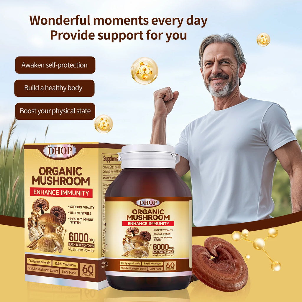 OEM Supplement Mushroom Mixture Capsules Reishi Mushroom Extract Capsule Complex Mushroom Mix Blend Capsules