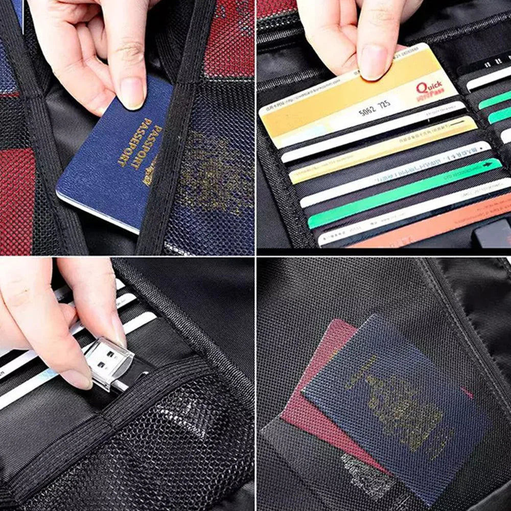 Overseas stock Portable fireproof document storage bag with lock for archiving documents storage passport certificate