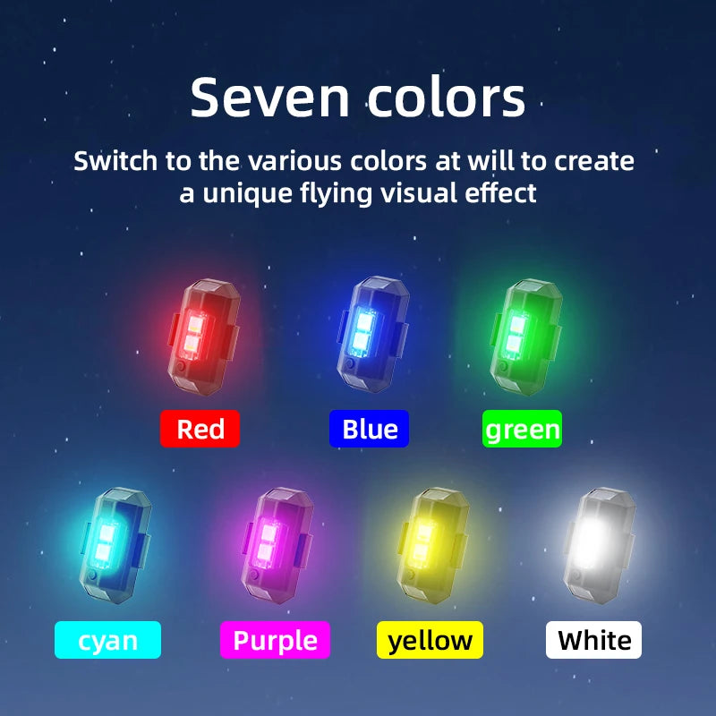 Mini Drone Strobe Light for DJI NEO/Mini 4 Pro/Mini 2/4K/Mavic 3 Lightweight 6 Lights Color Anti-collision Signal Lamp Accessory