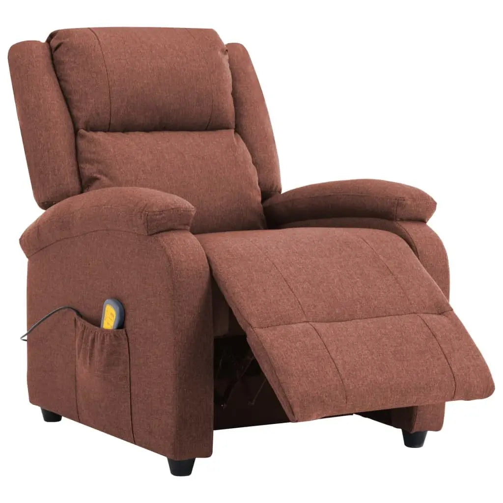Brown Fabric Massage Chair