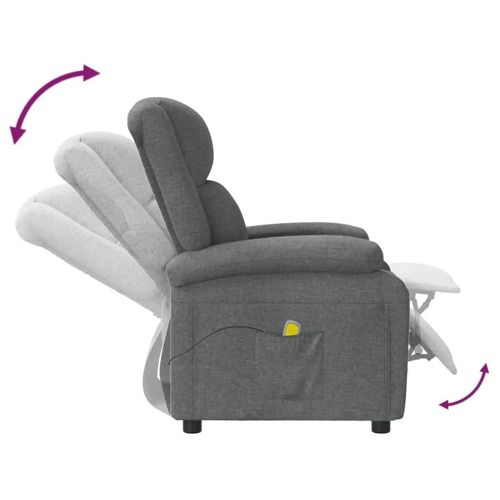 Dark Gray Fabric Massage Chair