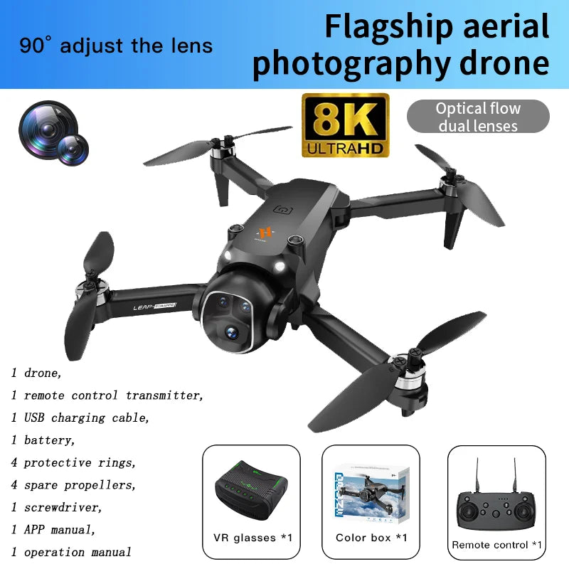 H21 Drone Professional HD Aerial Photography 8K 5G WIFI GPS Remote Control Aircrafts HD Dual Cameras Brushless Motor Quadcopters