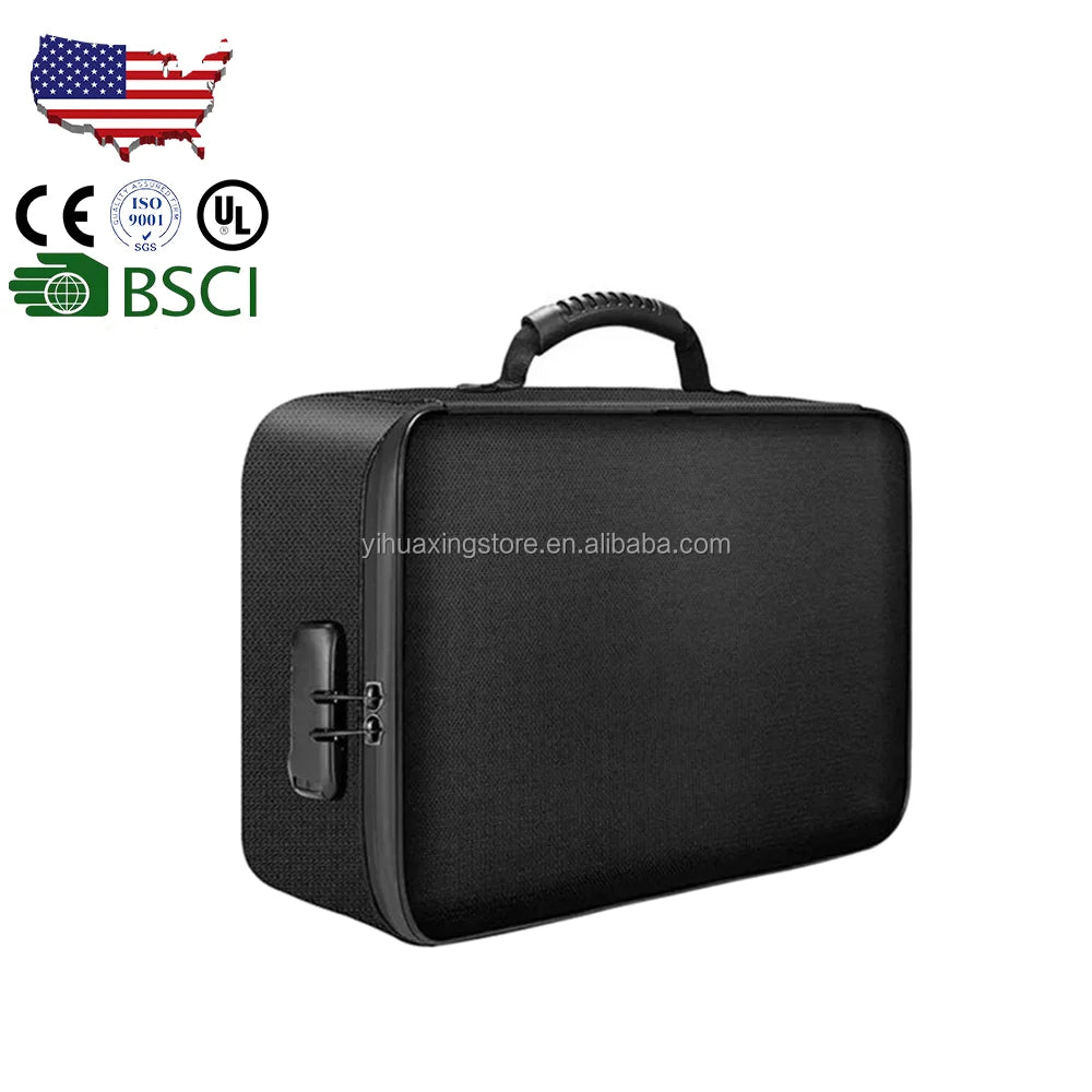 Overseas stock Portable fireproof document storage bag with lock for archiving documents storage passport certificate