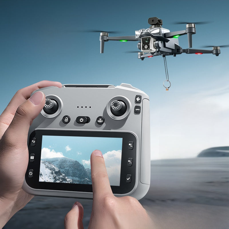 Intelligent 4k drone. Screen remote