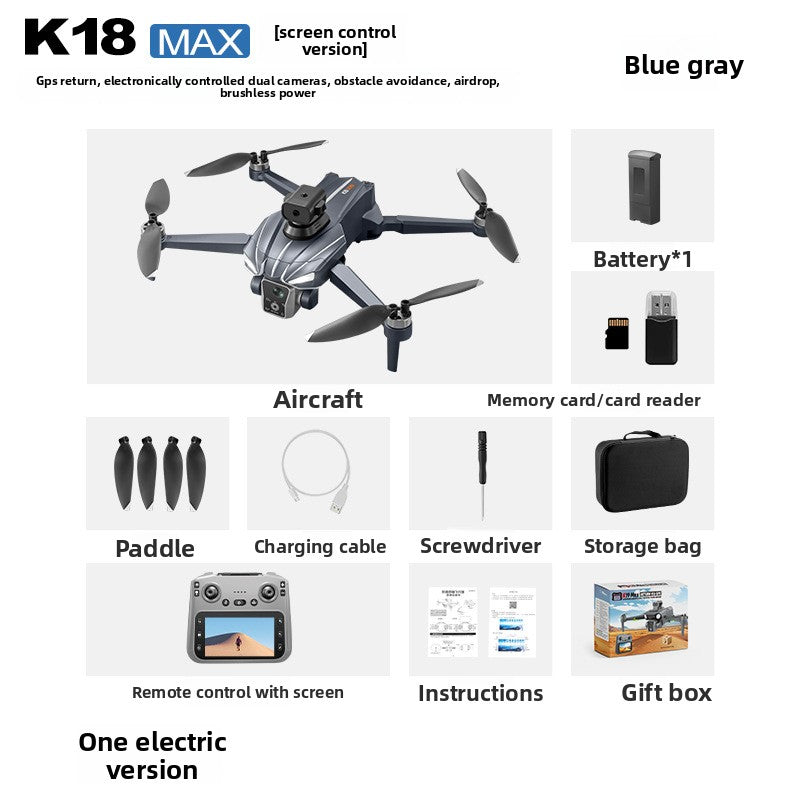 Intelligent 4k drone. Screen remote